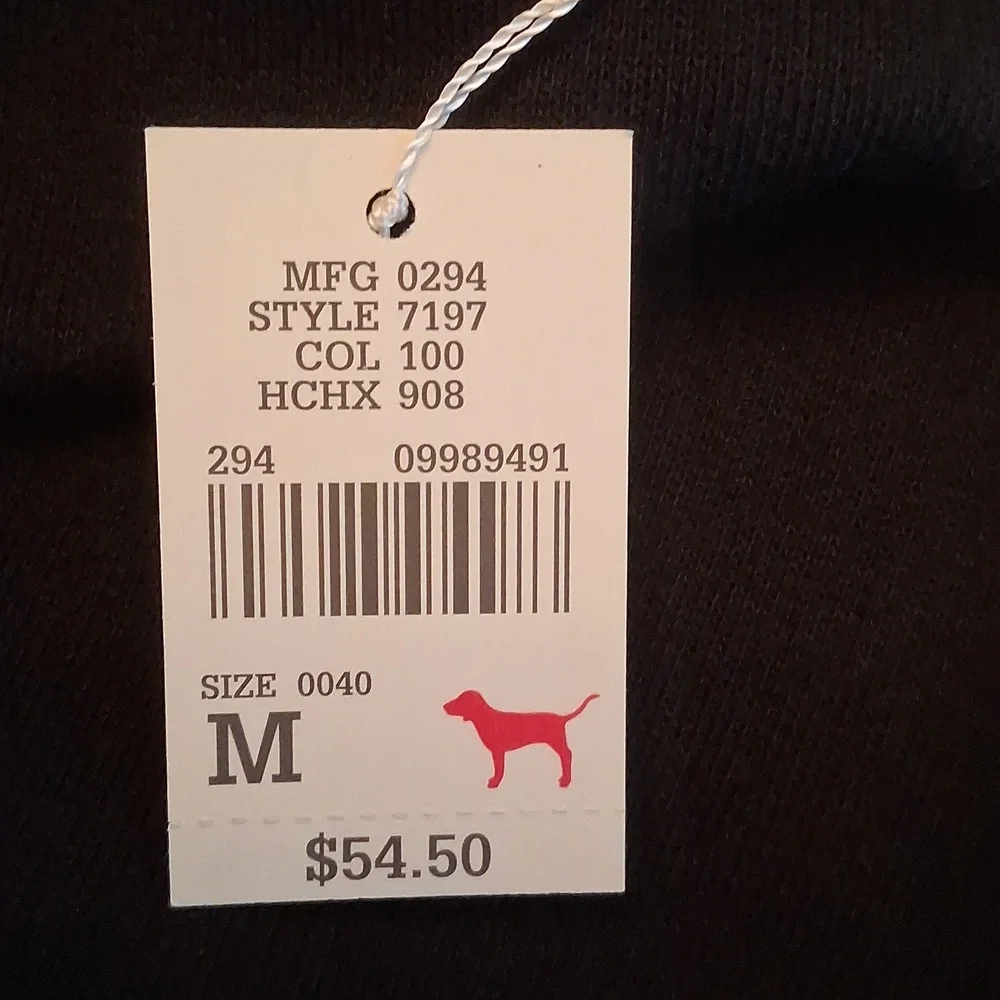 Victoria's Secret Pink Black Bulldog Long Sleeve Top - Picture 10 of 10